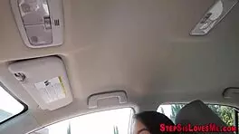 hot teen brunette gargles on monster cock spunk in doggystyle.