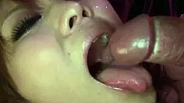 Japanese teen sucks cocks while masturbating!