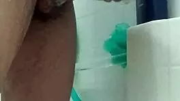 Washing my big brown dick close-up homemade 😍