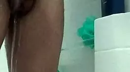 Washing my big brown dick close-up homemade 😍