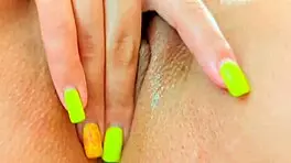 Brunette Enjoys Solo Session With Shaved Pussy.