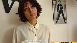 Curvy and beautiful young lady with short but comfortable haircut, was very comfortable during the shoot, met Bohemian Arya in explicit audition