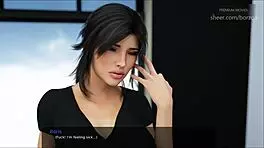 Taboo cum sprayed on step sister's big tits and ass in Milfy City.