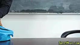 Uniformed Teen Face Spunk