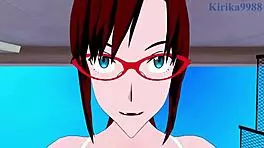 Mari Makinami and Ritsuko Akagi Engage in Intense Hentai Sex