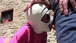 Laura Feels Deepthroat and Creampie Ecstasy in Pink Outfit Outdoors