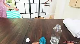 18yo babe gets massage.