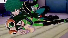 Tsuyu Asui And Mt Lady Fuck Izuku Midoriya In Intense Hentai Sex!