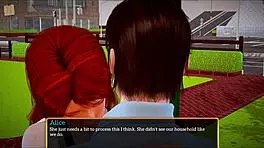 Redhead teen in amateur cartoon.