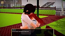 Redhead teen in amateur cartoon.