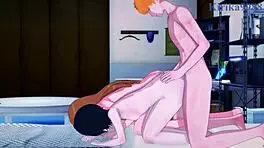 Rukia, Orihime, Yoruichi, and Ichigo in Wild 3P Sex - Bleach Hentai Action!