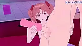 Three DC Mins figure set featuring Mikoto Misaka and Kuroko Shirai in a very erotic 3D bunny girl sex scene