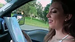 natural busty hitchhiker gets banged in pov