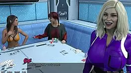 18yo and her friends have a steamy strip poker game in space