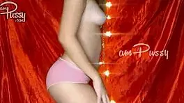 Amateur girl strips and poses naked.