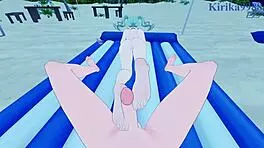 I watch Hatsune Miku in vivid intense sex scenes