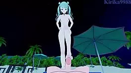 I watch Hatsune Miku in vivid intense sex scenes