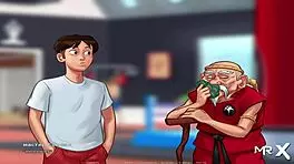 Summertime Saga girl meets E1 excitedly!