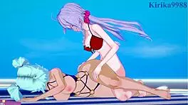 In Symphogear Hentai, Cagliostro and Chris Yukine Share Intense Futanari Sex with Maria Cadenzavna Eve