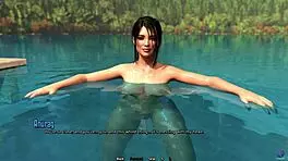 3D animated porn featuring busty teen and monster cock