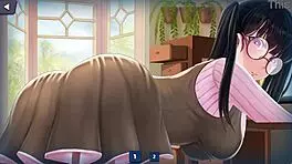 Beautiful gamer girl Sophie in hot 3D action