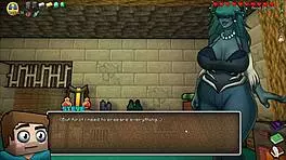HornyCraft parody hentai game with happy piglin ending