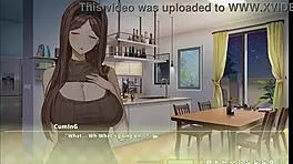 summer clover's sexy boss offers a quickie in the harem game if you're horny