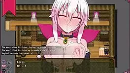 witch's first blowjob job in hentai game 😈