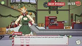 Explore Christmas-themed hentai game with busty anime babes