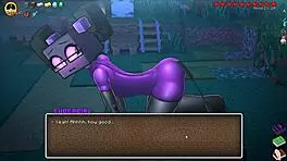 Hornycraft Parody Hentai Game Pornplay Ep 50 BDSM Spanking and Latex Suit with Endergirl