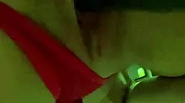 petite teen 18+ masturbates in erotic chair, hinting at fucking her pussy