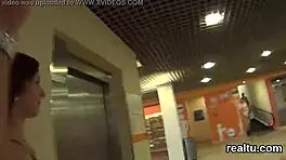 Hardcore reality: Czech teen seduced and stripped in mall
