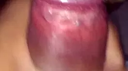 Teen stimulates cock solo and cums