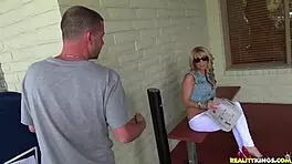 Milf Hunter: Brunette Licks Blonde Teen