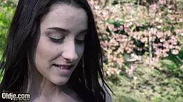 Fat daddy gets it deep in the young girl's pussy