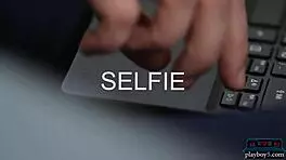 blonde teen feels thrilled exposing her shaved pussy in selfies