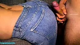 Young wife's solo session with big cock and cum on ass