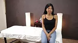 A hot black masseur gives a sensual massage with a happy ending