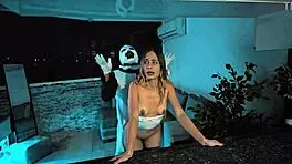 Natalia Alvarado dressed as a sexy witch and got fucked on Halloween