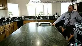 Dirty dude tests daughter-in-law's juicy pussy! 🍑