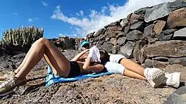 leaked vacation outdoor tape with 18yo brunette teen yoya grey