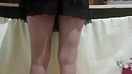 employee flashing at work with hot ass