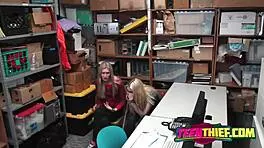 Tattooed teen pounded on desk! Feel that cock deep inside?