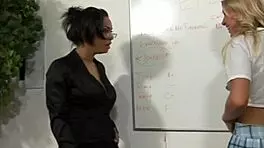 allison pierce and jazmine cashmere enjoy interracial domination punishment