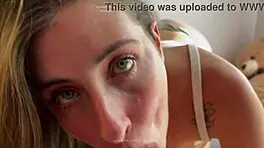 Shy girl's pov blowjob ends with cum in mouth