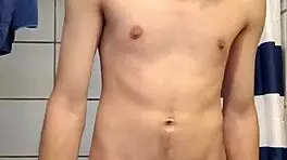 Lil Skittle Twirls Her Long Hair Around That Skinny Cock In Solo Play