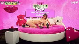 brazilian nympho licks naughty young woman's pussy on tv