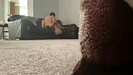 Room215 redhead babe caught on hidden cam during sneaky blowjob