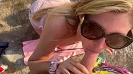 Blowjob at the mountain peak, amazing!