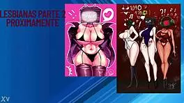 Teen Girls Explore Lesbian Kisses in Cute Rule34 Images